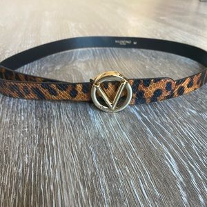 Valentino cheetah print belt